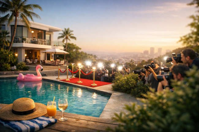 photographes en quête d'une célébrité