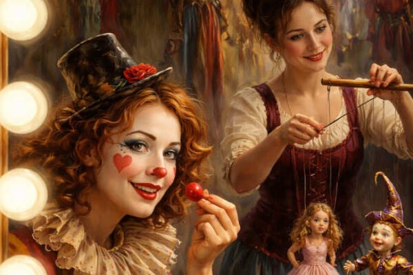 marionnettiste et clown